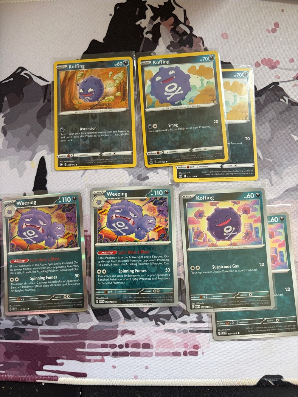 Koffing & Weezing Pokémon Evolution Reverse Holo Card Lot ☣️ | 7 Cards ✨5/$25✨